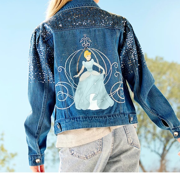 Disney Blue Jean Jacket with Cinderella Design - Picture 5 of 8